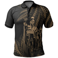 Polynesian Pride Shirt Hawaii King Polynesian Polo Shirt Durk Style Gold - Polynesian Pride