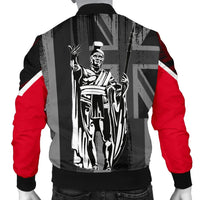 Polynesian Pride Jacket - Hawaii King Flag Polynesian Men's Bomber Jacket - Red - Polynesian Pride
