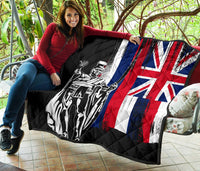 Polynesian Pride Quilt - Hawaii King Flag Premium Quilt - Polynesian Pride