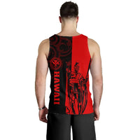 Polynesian Pride Clothing - Hawaii King Polynesian Men's Tank Top - Lawla Style Red - Polynesian Pride