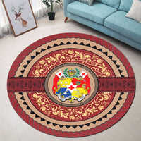 Polynesian Pride Home Set - Tonga Ngatu Rope Round Carpet - Polynesian Pride