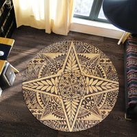 Polynesian Pride Home Set - Tonga Polynesian Tapa Round Carpet - Polynesian Pride