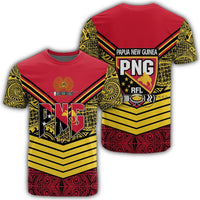 Polynesian Pride T Shirt Papua New Guinea T Shirt Tapa Lauhala Rugby Scrum Style Unisex Red - Polynesian Pride