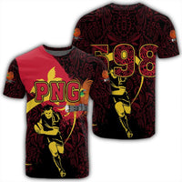 Polynesian Pride T Shirt Papua New Guinea T Shirt Rugby Papuan Pattern Spoto Style Unisex Red - Polynesian Pride