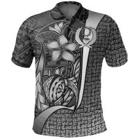 Polynesian Pride Apparel Pohnpei Micronesian Polo Shirt White Turtle With Hook Unisex White - Polynesian Pride