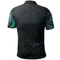 Polynesian Pride Apparel New Zealand Polo Shirt, Maori Polynesian Tattoo Turquoise - Polynesian Pride