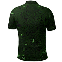 Polynesian Pride Apparel New Zealand Polo Shirt, Maori Gods Golf Shirt, Tumatauenga (God of War) Green - Polynesian Pride