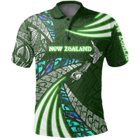 Polynesian Pride Apparel Custom Maori New Zealand Polo Shirt Silver Fern Sport Style Green - Polynesian Pride