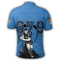 Polynesian Pride Apparel Polo Shirt Fiji Polo Shirt Rugby Tapa Pattern Spoto Style - Polynesian Pride