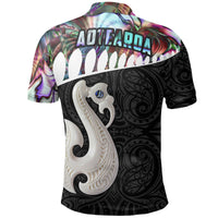 Polynesian Pride Apparel Aotearoa Polo Shirt Maori Manaia Paua Shell - Polynesian Pride