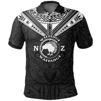 Polynesian Pride Apparel New Zealand Maori Polo Shirt Waitangi Day Black Unisex Black - Polynesian Pride