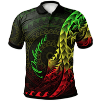 Polynesian Pride Apparel Pohnpei Polo Shirt Polynesian Pattern Style Reggae Color Unisex Reggae - Polynesian Pride