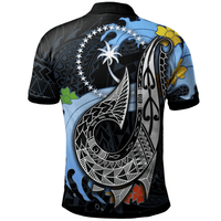 Polynesian Pride Apparel Chuuk State Polo Shirt Fish Hooks and Wave - Polynesian Pride