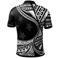 Polynesian Pride Apparel Chuuk Polo Shirt Plumeria Flowers White Version - Polynesian Pride