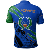 Polynesian Pride Apparel Pohnpei Polo Shirt Symmetrical Lines - Polynesian Pride
