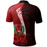 Polynesian Pride Apparel Pohnpei Micronesia Polo Shirt Coat Of Arm With Hibiscus - Polynesian Pride