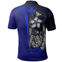 Polynesian Pride Apparel Polynesian Hawaii Polo Shirt Kanaka Maoli Blue Turtle With Hook - Polynesian Pride