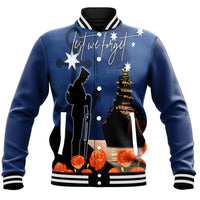 Polynesian Pride Clothing - Anzac Day Navy Blue Baseball Jacket - Polynesian Pride