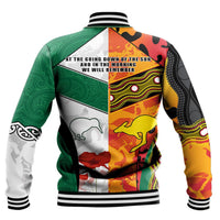Polynesian Pride Clothing - (Custom) Anzac Day Australia - New Zealand Mix Baseball Jacket - Polynesian Pride
