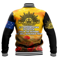 Polynesian Pride Clothing - Australia Standing Guard Anzac Day Baseball Jacket - Polynesian Pride