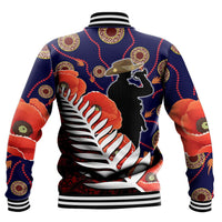 Polynesian Pride Clothing - Anzac Day Fern & Poppy Baseball Jacket - Polynesian Pride