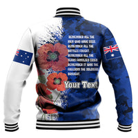 Polynesian Pride Clothing - (Custom) Anzac Day Silhouette Soldier Baseball Jacket - Polynesian Pride