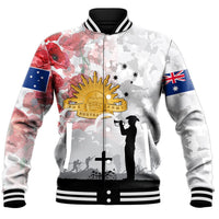 Polynesian Pride Clothing - Anzac Day Lest We Forget Camouflage & Poppy Baseball Jacket - Polynesian Pride