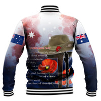Polynesian Pride Clothing - Anzac Day Remembrance Day Qoute Baseball Jacket - Polynesian Pride