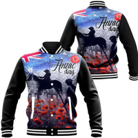 Polynesian Pride Clothing - Anzac Day Lest We Forget Vintage Poppies Baseball Jacket Unisex Black - Polynesian Pride