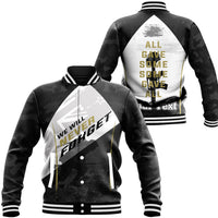 Polynesian Pride Clothing - (Custom) Anzac Day We Will Never Forget Baseball Jacket Unisex Black - Polynesian Pride