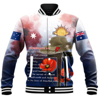 Polynesian Pride Clothing - (Custom) Anzac Day Remembrance Day Qoute Baseball Jacket - Polynesian Pride