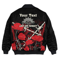 Polynesian Pride Clothing - (Custom) Anzac Day Camouflage Poppy & Barbed Wire Bomber Jacket - Polynesian Pride