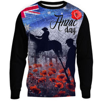 Polynesian Pride Clothing - Anzac Day Lest We Forget Vintage Poppies.Sweatshirt - Polynesian Pride