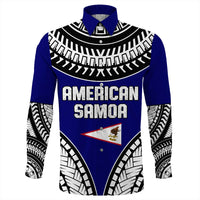 Polynesian Pride Long Sleeve Button Shirt - American Samoa Tattoo Chief Long Sleeve Button Shirt LT10 - Polynesian Pride