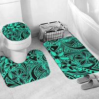 Polynesian Home Set - Turquoise Polynesian Tattoo Patterns Bathroom Set LT10 - Polynesian Pride