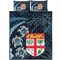 Polynesian Pride Home Set - Fiji Coat of Arms Turtle Palm Tree Quilt Bed Set LT10 - Polynesian Pride