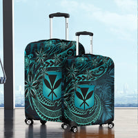 Polynesian Pride Luggage Covers - Hawaii Kanaka Maoli Turquoise Tiare Honu Travel Suitcase Cover LT10 - Polynesian Pride