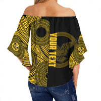 Polynesian Pride Clothing - Personalized Hawaii Class Of Nanakuli Off Shoulder Wrap Waist Top LT10 - Polynesian Pride
