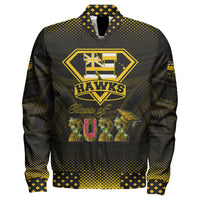 Polynesian Pride Jacket - Personalized Hawaii Class Of Nanakuli Golden Hawks Sleeve Zip Bomber Jacket LT10 Unisex Black - Polynesian Pride