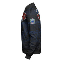 Polynesian Pride Jacket - Samoa Forever Sleeve Zip Bomber Jacket LT10 - Polynesian Pride