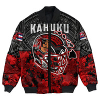 Polynesian Pride Jacket - Red Raider For Life Bomber Jacket LT10 Unisex Black - Polynesian Pride