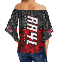 Polynesian Pride Clothing - Red Raider For Life Off Shoulder Wrap Waist Top LT10 - Polynesian Pride