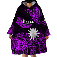 (Custom Personalised) Nauru Polynesian Hibiscus Naoero Purple Wearable Blanket Hoodie LT14 - Polynesian Pride