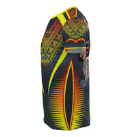 Fiji Tapa All Over Print T Shirt Warrior Style - Polynesian Pride