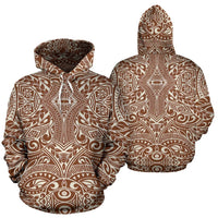 Polynesian Tribal Hoodie 13 Unisex White - Polynesian Pride