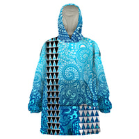 (Custom Personalised) Hawaii Tribal Kakau Wearable Blanket Hoodie LT9 Unisex One Size - Polynesian Pride