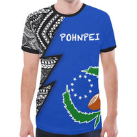 Pohnpei Pattern All Over T Shirt Pohnpei Flag Polynesian Tattoo - Polynesian Pride