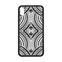 Polynesian 12 Rubber Phone Case One Size iPhone XS Max Black - White - Polynesian Pride