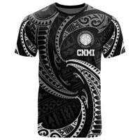 Northern Mariana Islands Polynesian T Shirt White Tribal Wave Unisex White - Polynesian Pride