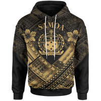Samoa Polynesian Hoodie Samoa Gold Seal Camisole Hibiscus Style Unisex Gold - Polynesian Pride